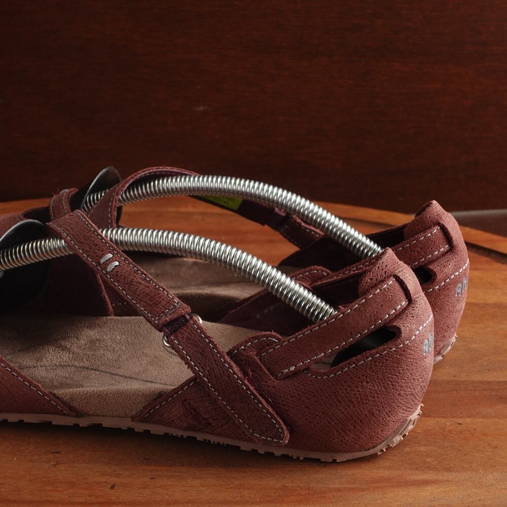 Ahnu Flats Womens SZ 7.5 Burgundy Tullia Ballet Mary Jane Leather Casual Shoes - Picture 7 of 14